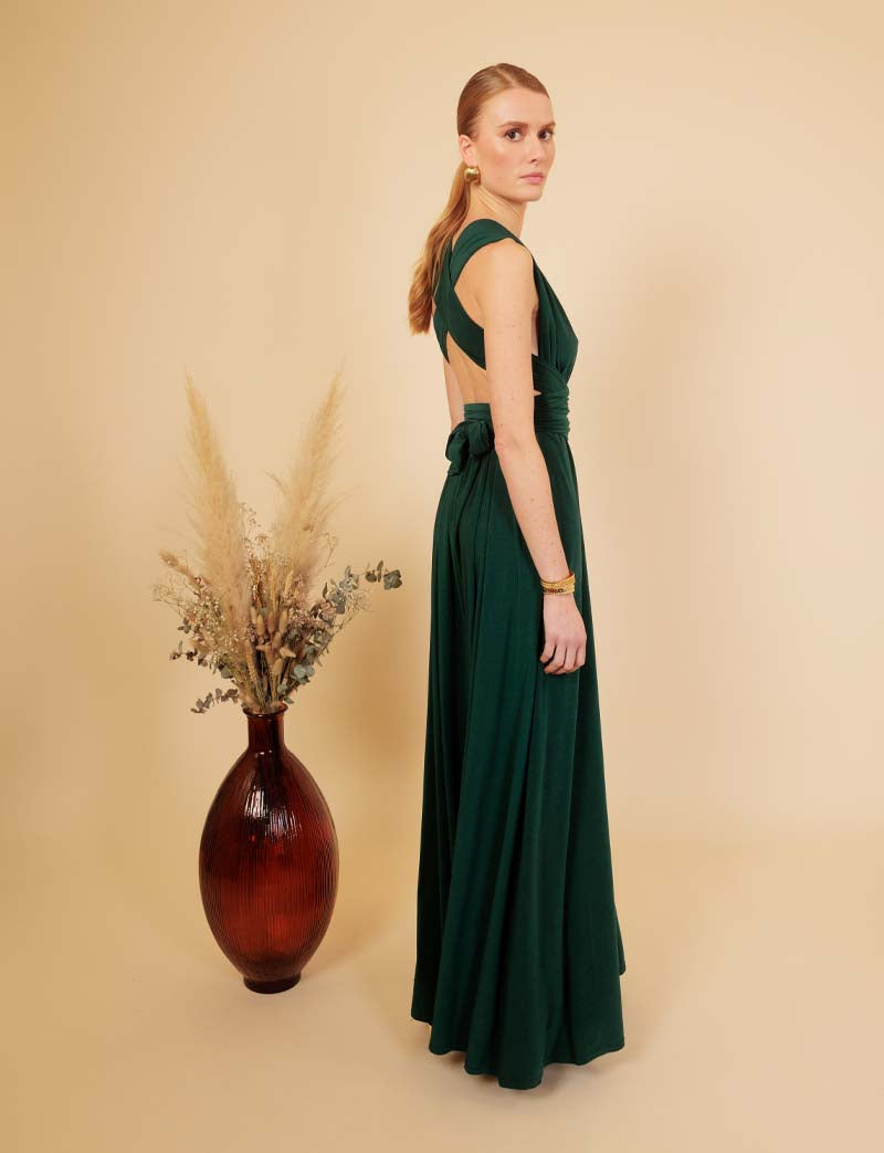 Dark Green Annabella Multi-Position Dress