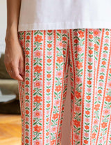 Pantalon rayé fleuri Niko