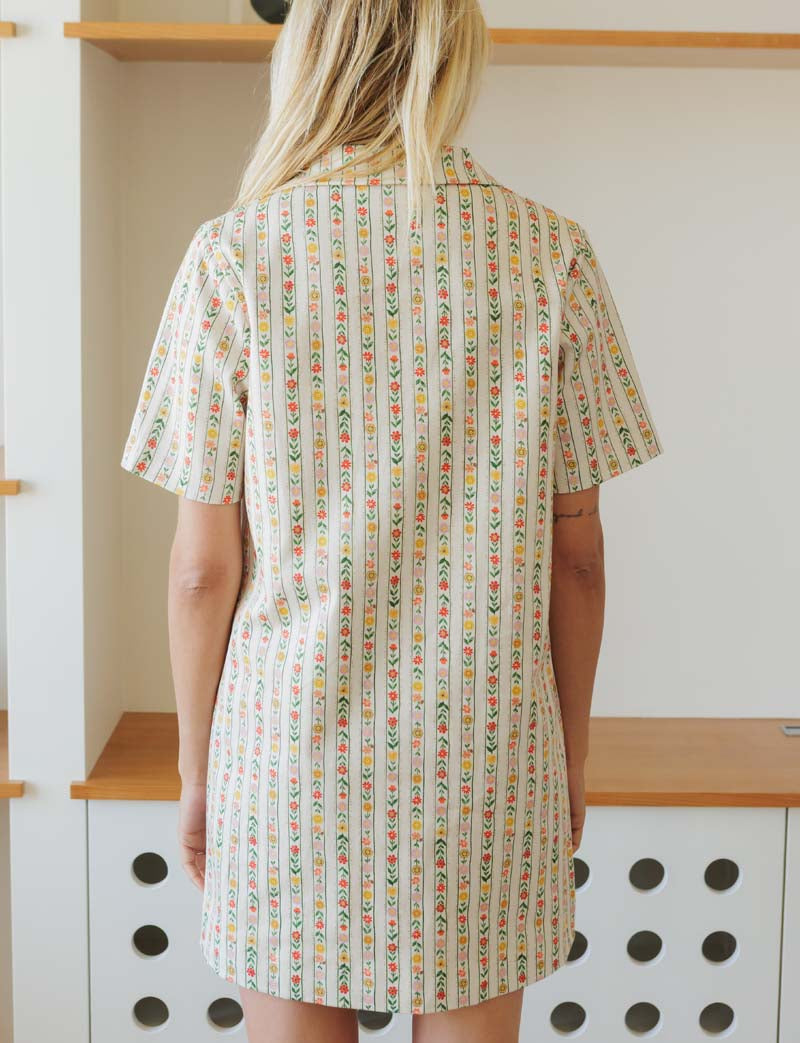 Robe écrue & fleurs Monett