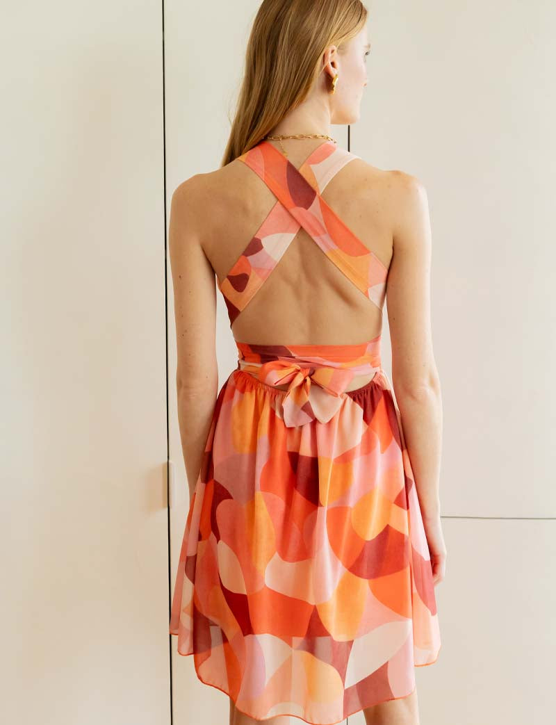 Robe terracotta multi Liara