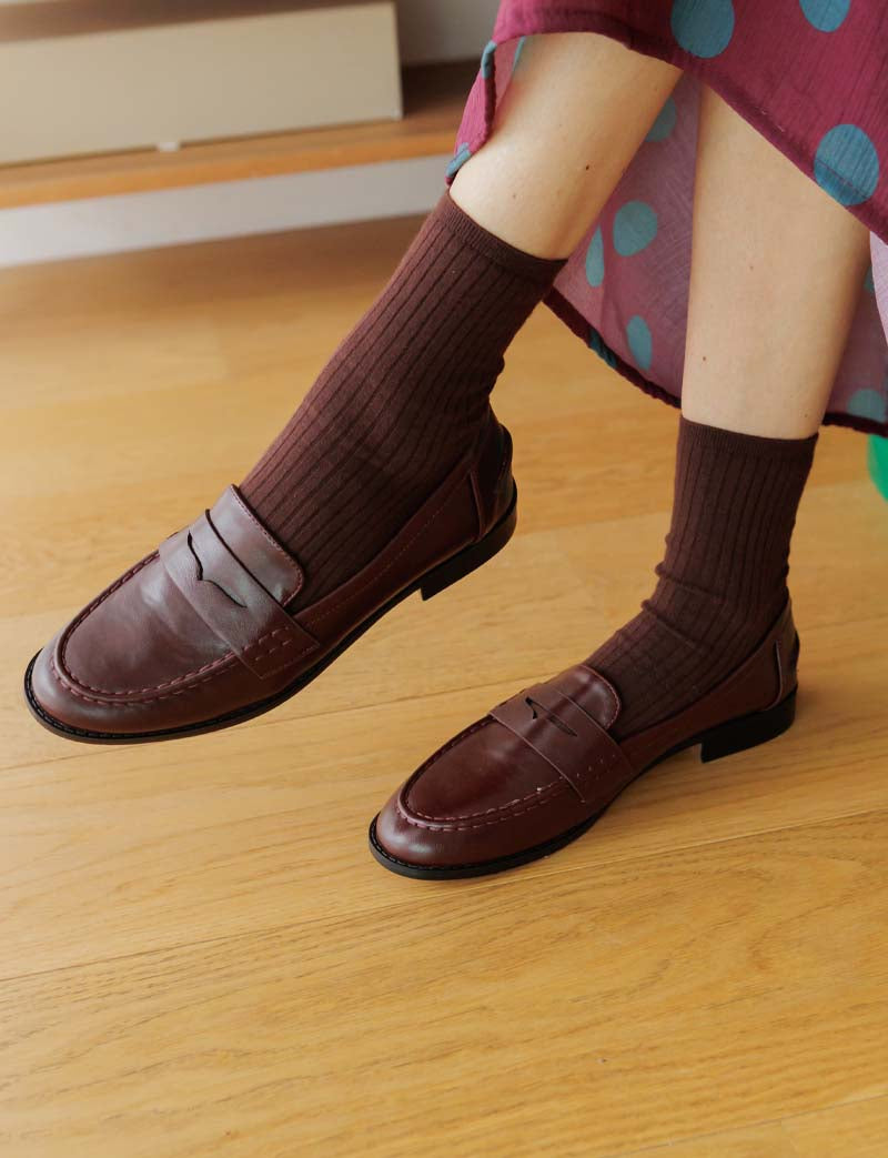 Burgundy loafers Alby