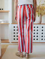 Sky blue & red striped jeans Aldo