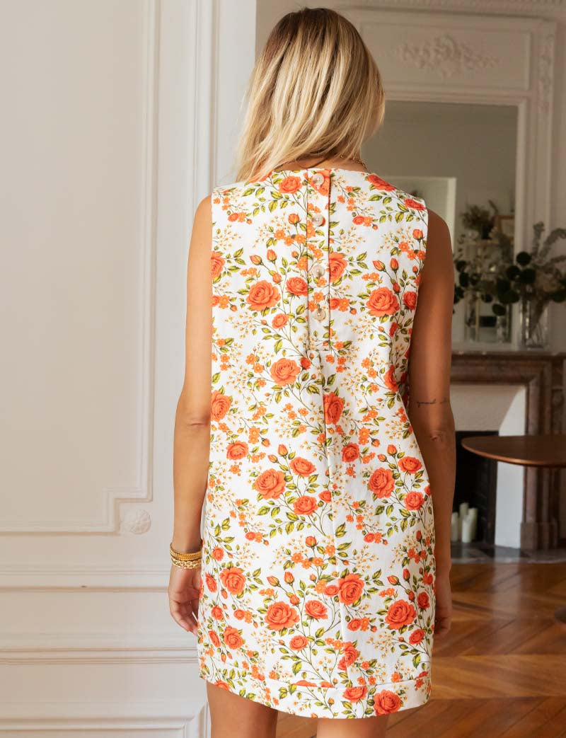 White floral robe Rini