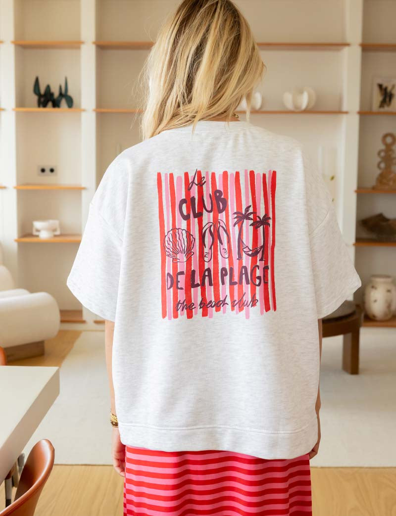 Gray Sweatshirt Le Club De La Plage