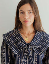 Mila navy floral dress