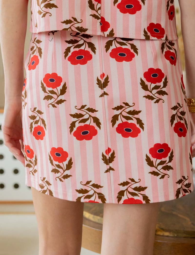Striped & floral skirt Suki
