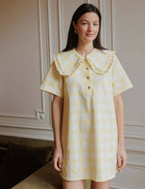 Robe vichy jaune Kivi