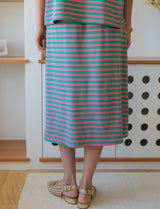 Jupe verte & fuchsia Yago