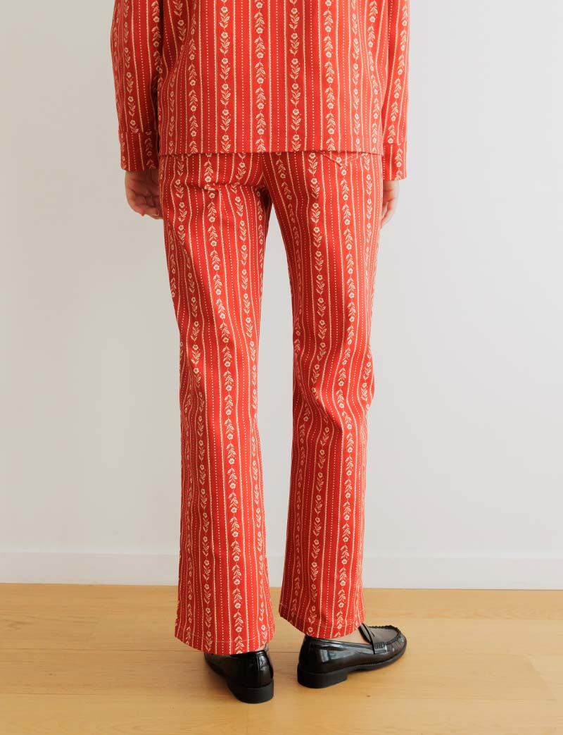 Aldo red floral jeans