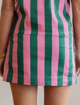 Pink and green striped skirt Rania