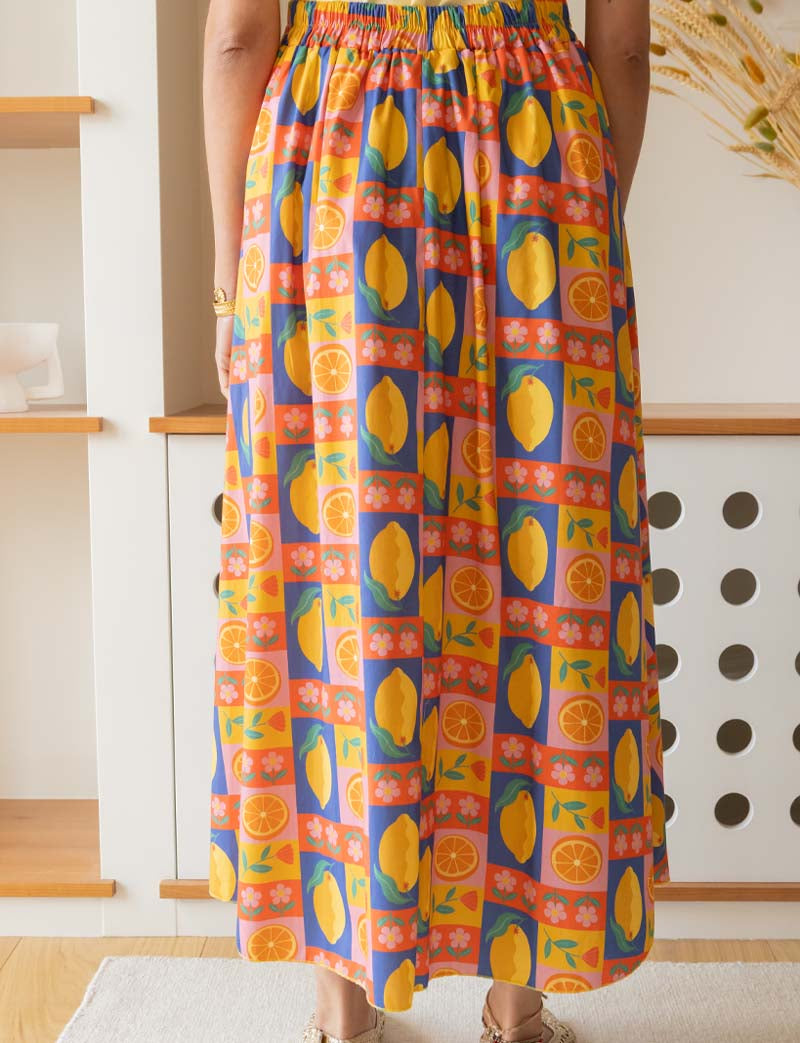 Yvelle citrus skirt