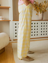 Pantalon vichy jaune Niko