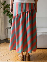 Jupe céladon & blush Moki