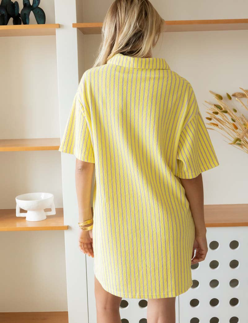 Yellow Tamar terry cloth robe