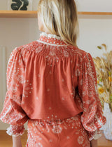 Chemise terracotta Leona