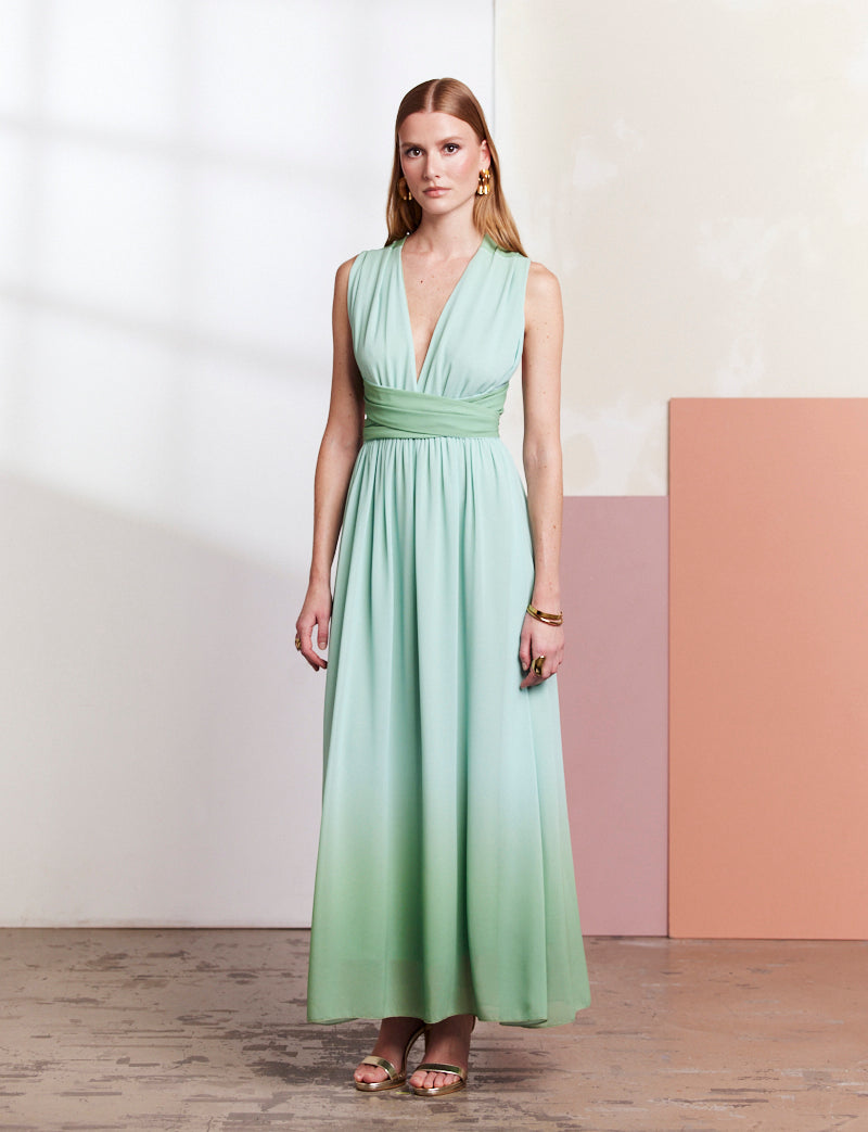 Blue and green Emina dress