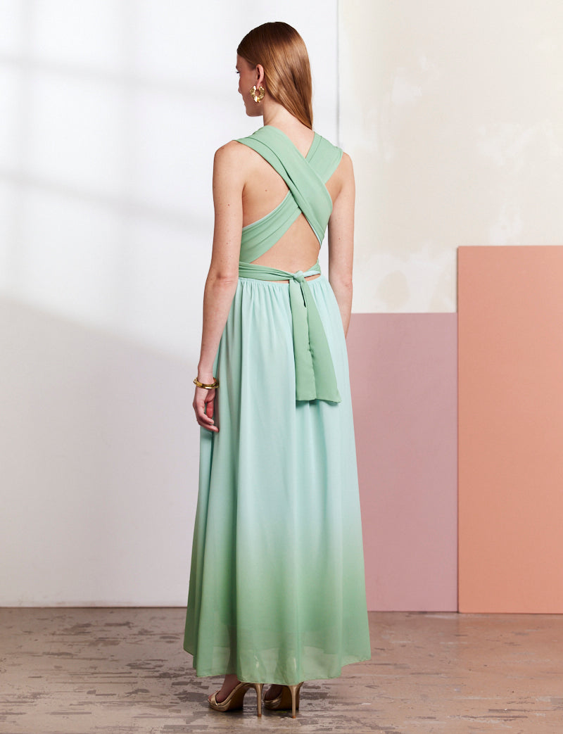 Blue and green Emina dress