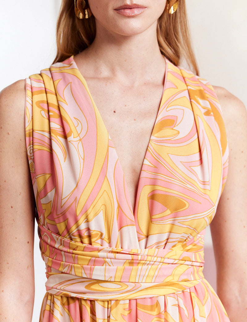 Pink and coral dress Emina