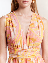 Pink and coral dress Emina