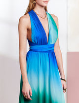 Blue and green Solina dress