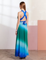 Blue and green Solina dress