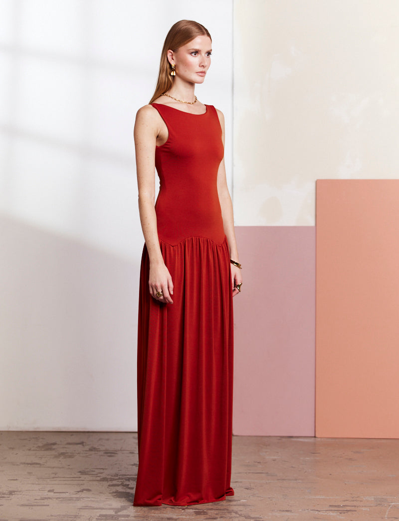 Terracotta dress Chloé