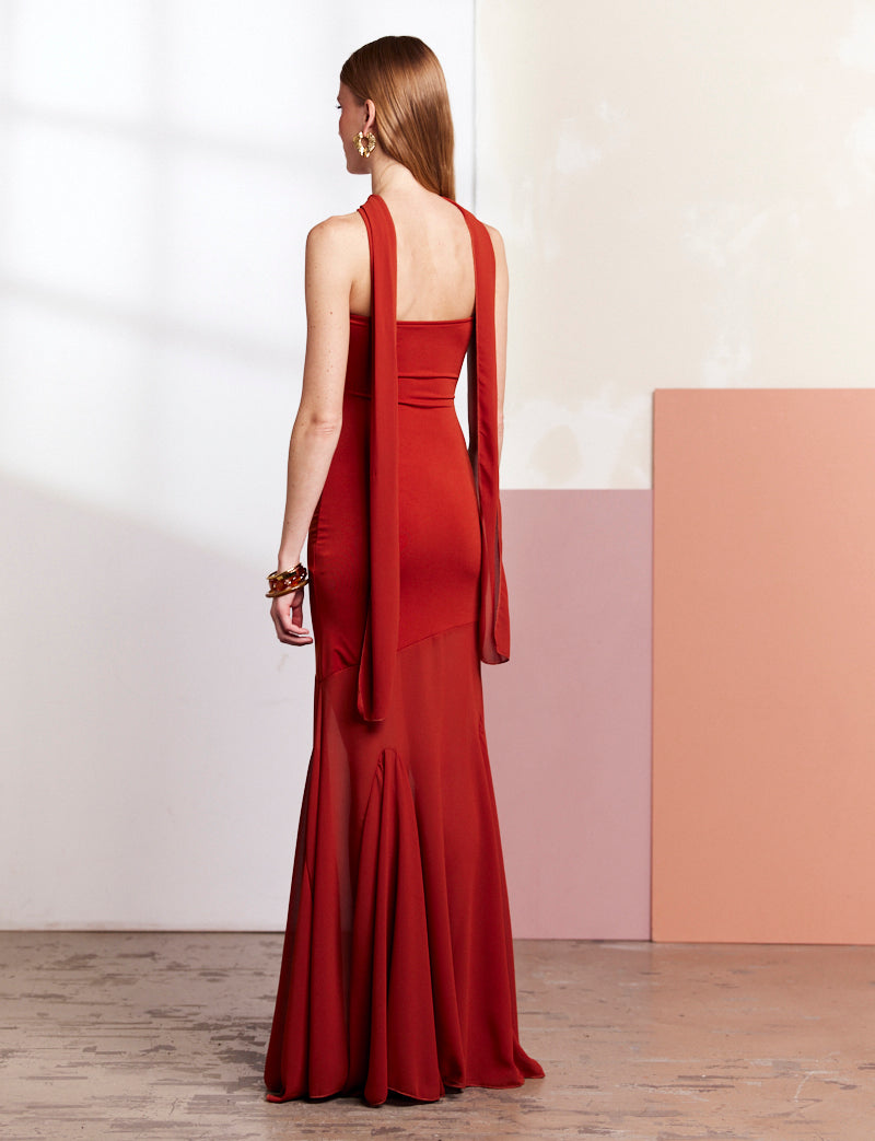 Cyra terracotta dress