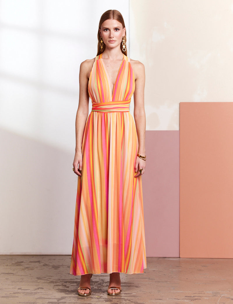 Yellow multi Diara dress