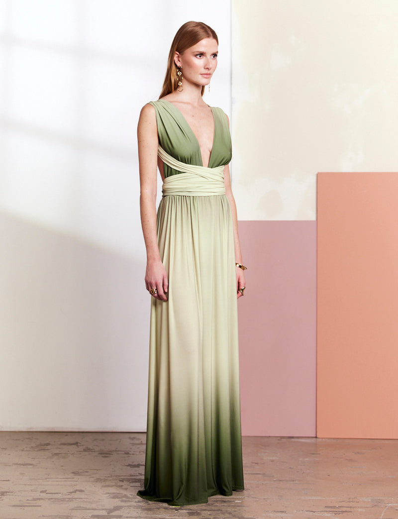 Robe dégradé olive Annabella