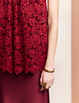 Burgundy Venisa Dress