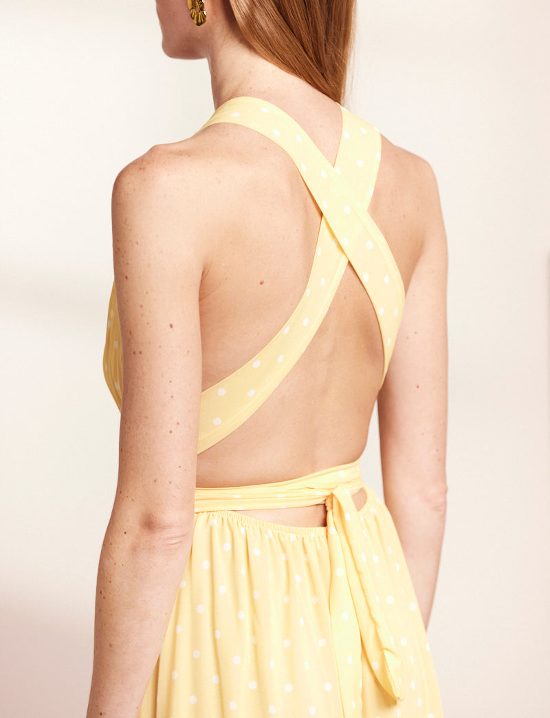 Yellow polka dot dress Orlina