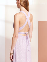 Lilac polka dot dress Orlina