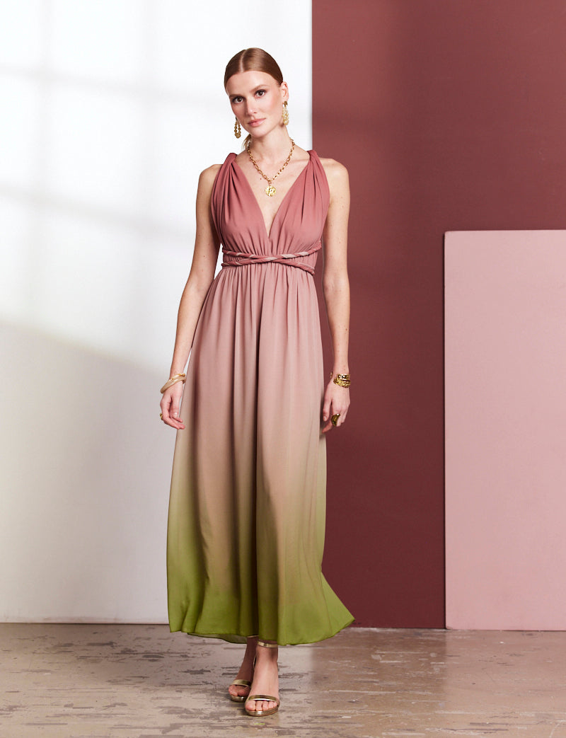 Pink & Olive Emina Dress