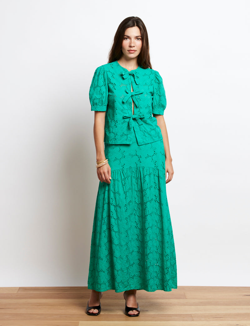 Turquoise blouse Dinis