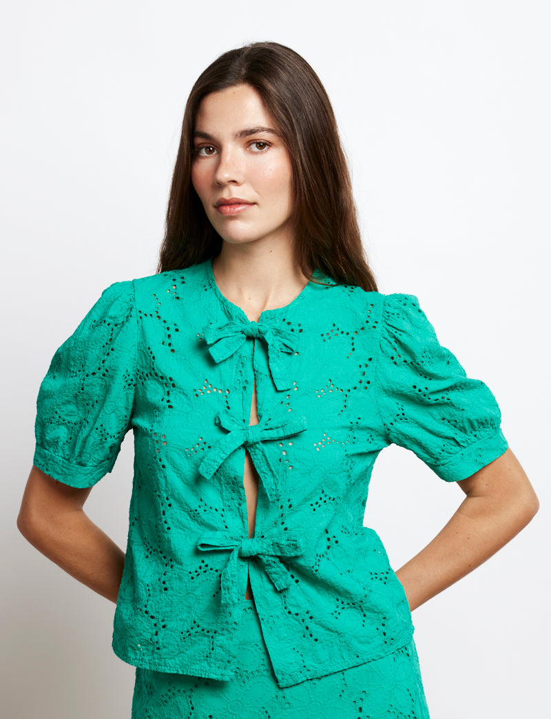 Turquoise blouse Dinis