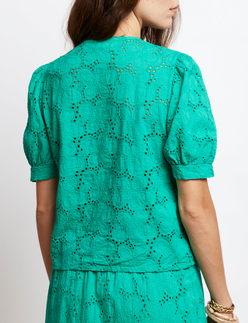 Turquoise blouse Dinis