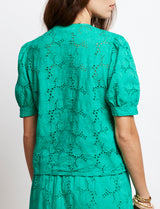 Turquoise blouse Dinis