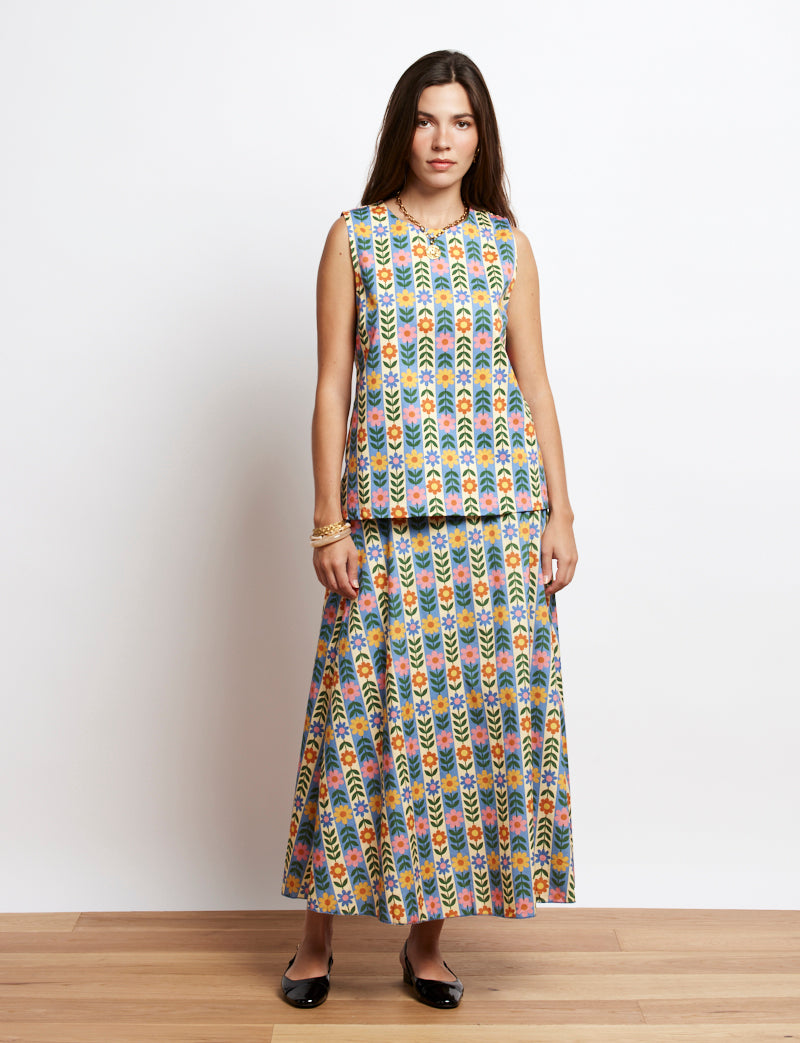 Striped floral top Tivo
