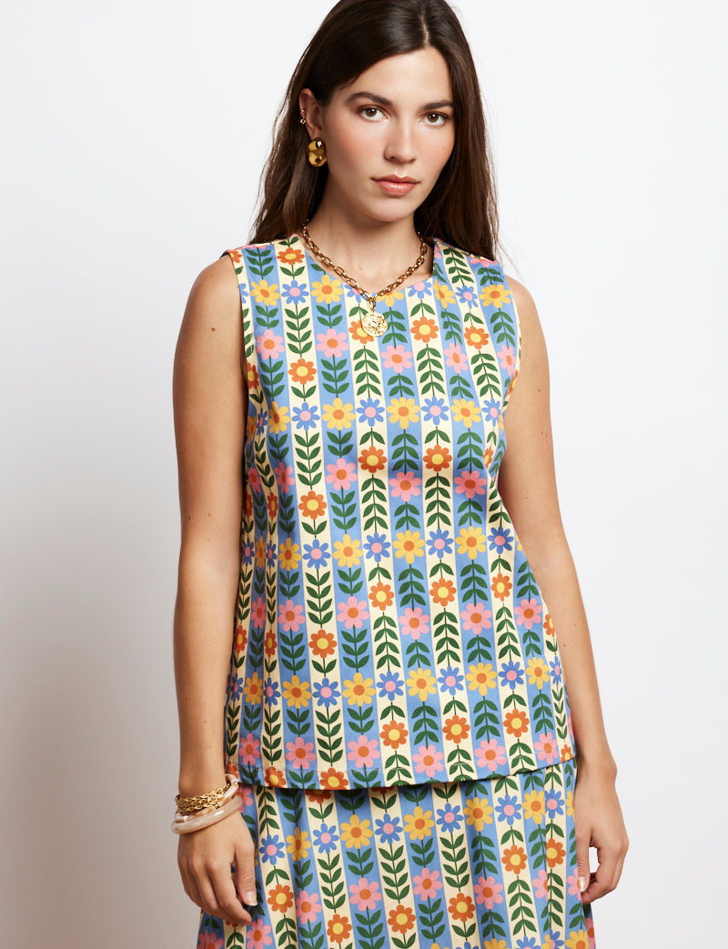 Striped floral top Tivo