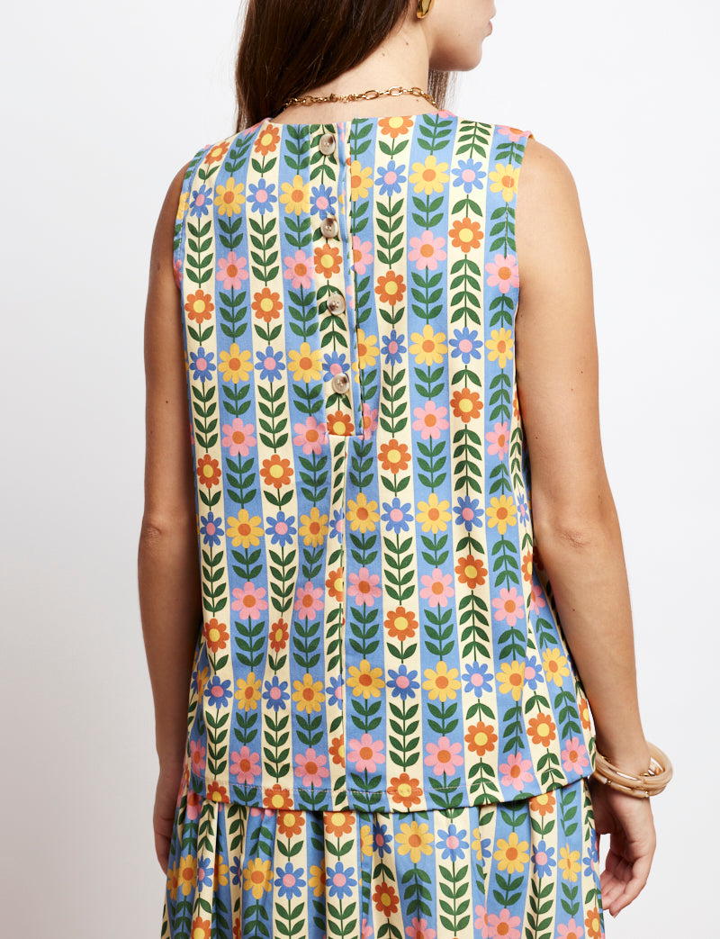 Striped floral top Tivo