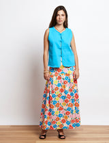 Falda floral multicolor María