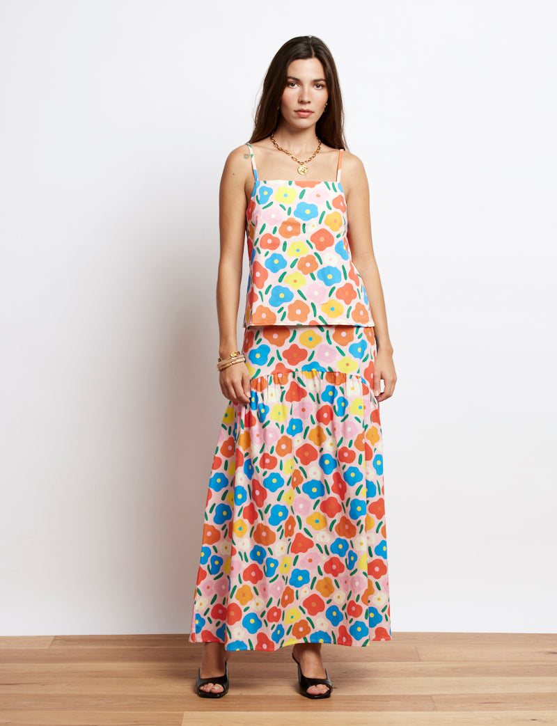 Top floral multicolor Tifi