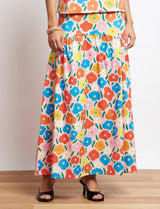 Falda floral multicolor María