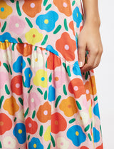 Falda floral multicolor María