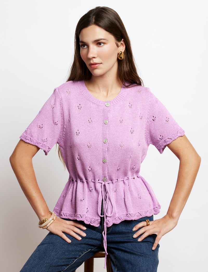 Gilet lilas Nika