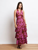 Terracotta skirt & pink flowers Liaya