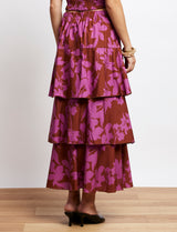 Terracotta skirt & pink flowers Liaya