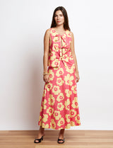 Top rose & fleurs jaunes Yami