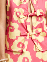 Top rose & fleurs jaunes Yami