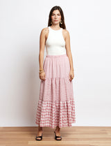 Jupe vichy rose Vilma